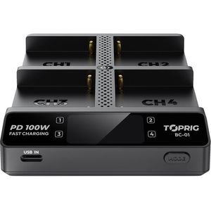 מטען מהיר ל4 סוללות Accsoon TOPRIG NP-F Fast Charger
