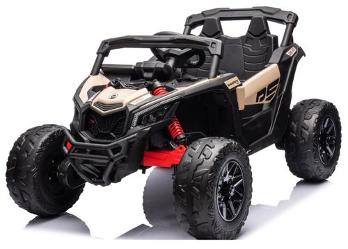 באגי ממונע 12V מאבריק קאן אם Mavic CAN AM עם גלגלי גומי EAV - שחור/זהב