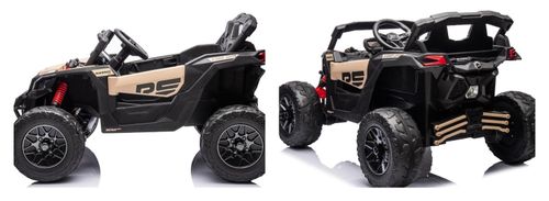 באגי ממונע 12V מאבריק קאן אם Mavic CAN AM עם גלגלי גומי EAV - שחור/זהב