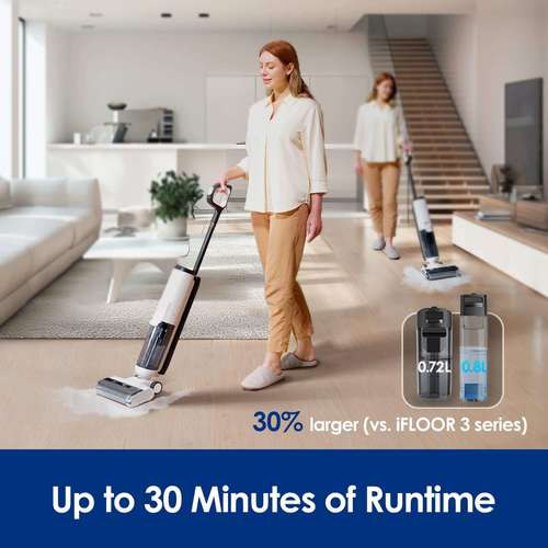 שואב שוטף טינקו נטען TINECO i-Floor 5 עד 30 דק'