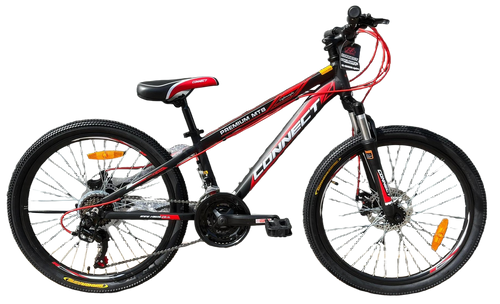 אופני הרים לילדים ונוער קונקט פרימיום MTB עם שלדת אלומיניום, 6 הילוכים, גלגלי 