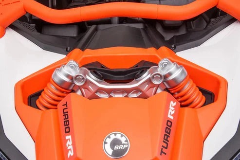 באגי ממונע 24V מאבריק קאן אם Mavic CAM AM עם גלגלי גומי EAV, אורות, שלט ובולמי זעזועים - שחור/כתום