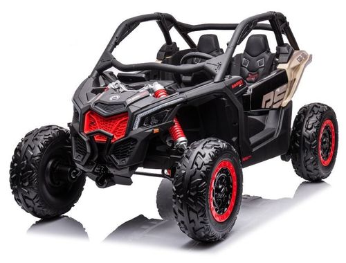 באגי ממונע 24V מאבריק קאן אם Mavic CAM AM עם גלגלי גומי EAV, אורות, שלט ובולמי זעזועים - שחור/זהב