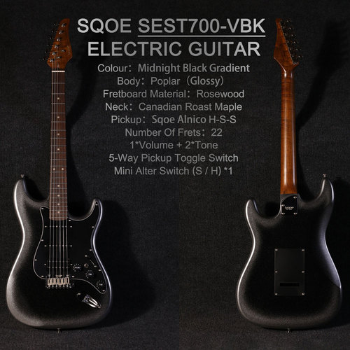 גיטרה חשמלית SQOE SEST700 VBK 