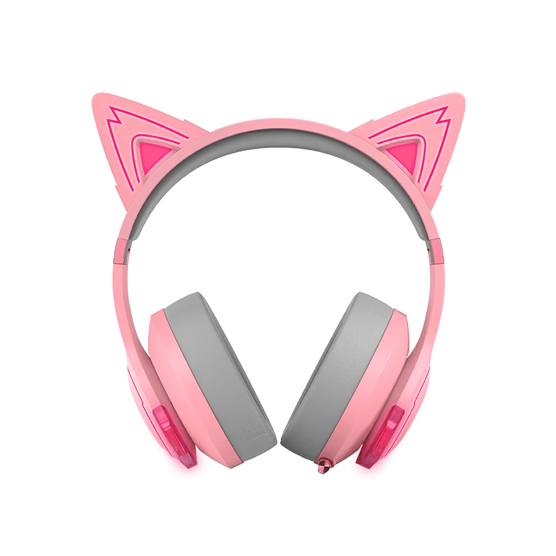 אוזניות גיימינג Edifier G5BT Hi-Res Gaming Headset - Cat Version (Pink) EDF700007p