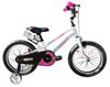 אופניים לילדים קונקט פרימיום Connect Premium שלדת אלומיניום, גלגלי "12 וגלגלי עזר לגילאי 2.5-3 - לבן/ורוד