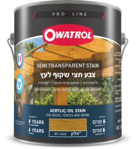 צבע לעץ חצי שקוף בשכבה אחת בלבד- אווטרול