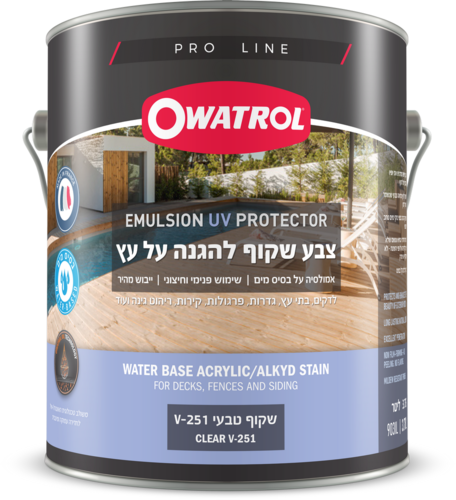 צבע שקוף להגנה על עץ חיצוני - אווטרול