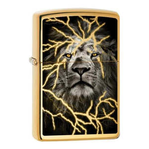 מצית זיפו אריה ברק מוזהב - ZIPPO
