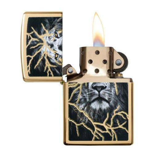 מצית זיפו אריה ברק מוזהב - ZIPPO
