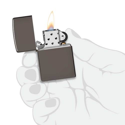 מצית זיפו קרח שחור 150 - ZIPPO