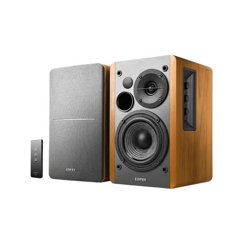 רמקולים מדפיים (Edifier R1280T - Powerful Bookshelf Speakers-Retro(brown 