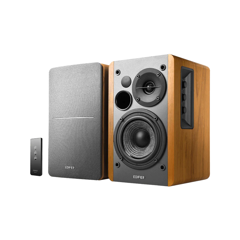 רמקולים מדפיים (Edifier R1280T - Powerful Bookshelf Speakers-Retro(brown