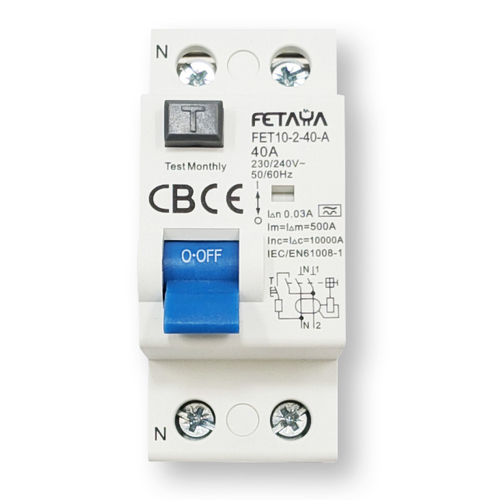 מפסק פחת TYPE A 2X40A FETAYA