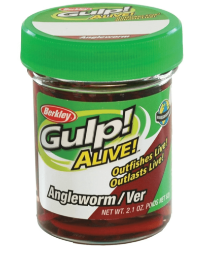 תולעים לדיג ברקלי אדומות בנוזל Berkley Gulp Alive Angle Worm red wiggler