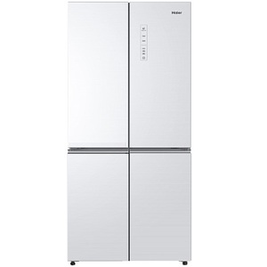 מקרר 4 דלתות מקפיא תחתון 665 ליטר Haier HRF-7100FW Inverter גימור זכוכית לבנה