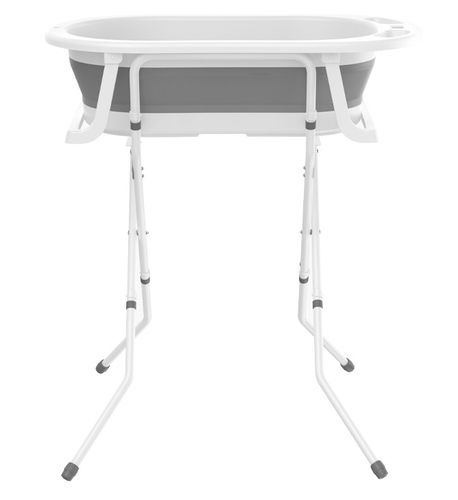 אמבטיה מתקפלת לתינוק עם מעמד, צינור ניקוז ופקק רגיש לחום