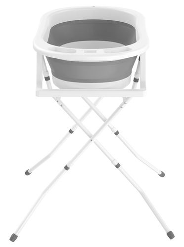 אמבטיה מתקפלת לתינוק עם מעמד, צינור ניקוז ופקק רגיש לחום