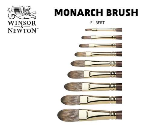 מכחולים FILBERT מקצועיים לשמן מבית WINSOR&NEWTON סדרה MONARCH