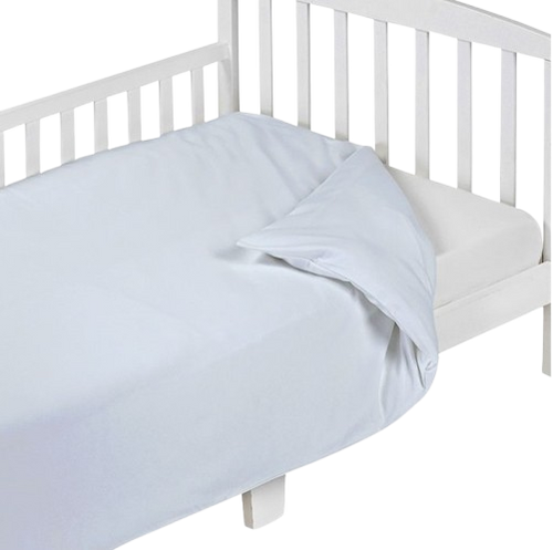 ציפה לשמיכה ג'רזי 100% כותנה - תכלת 