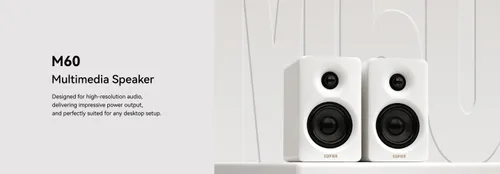 רמקולים מדפיים EDIFIER M60 - DT Bluetooth Bookshelf Speaker HiRes(white) EDF100074w