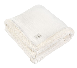 שמיכת טטרא דו צדדית שרפא 85*85 לבן mountain