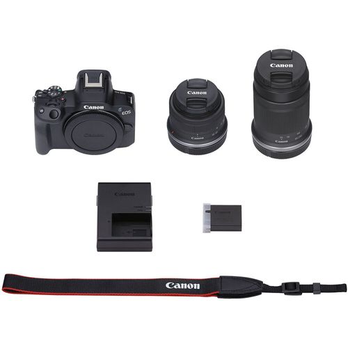 Canon EOS R50 Double Kit 18-45mm + 55-210mm יבואן רשמי