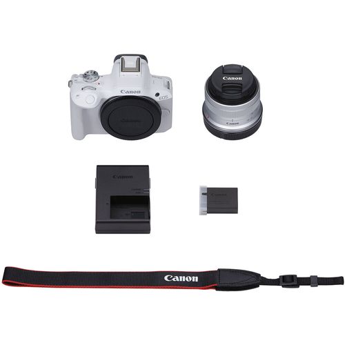 מצלמה Canon EOS R50 kit 18-45mm (White) יבואן רשמי