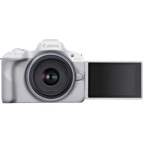 מצלמה Canon EOS R50 kit 18-45mm (White) יבואן רשמי