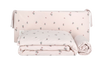 סט מצעים למיטת תינוק 3 חלקים 100% כותנה - ורוד בהיר