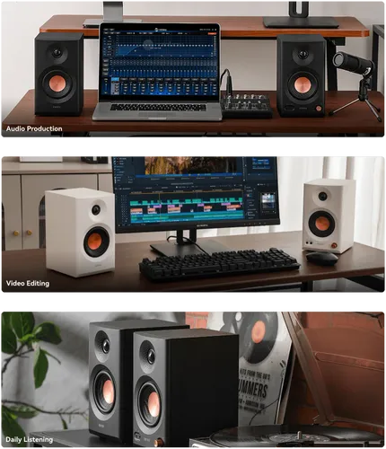 רמקול מוניטור Edifier MR3 - Bluetooth Monitor Speaker (White) EDF100081w