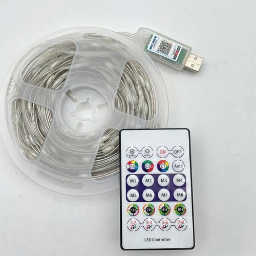 פס לד RGB באורך 10 מטר כולל חיבור USB ושלט אלחוטי