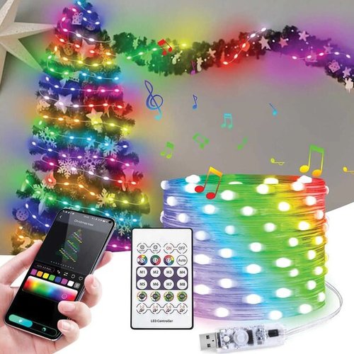 פס לד RGB באורך 5 מטר כולל חיבור USB ושלט אלחוטי