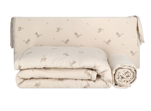 סט מצעים למיטת תינוק 3 חלקים 100% כותנה - בז