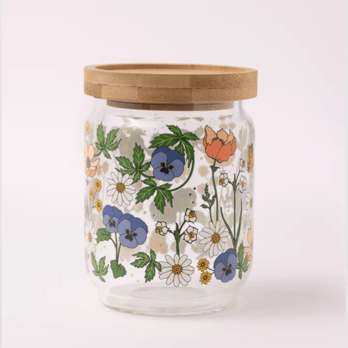 צנצנת זכוכית 550 מ״ל: Spring Flowers
