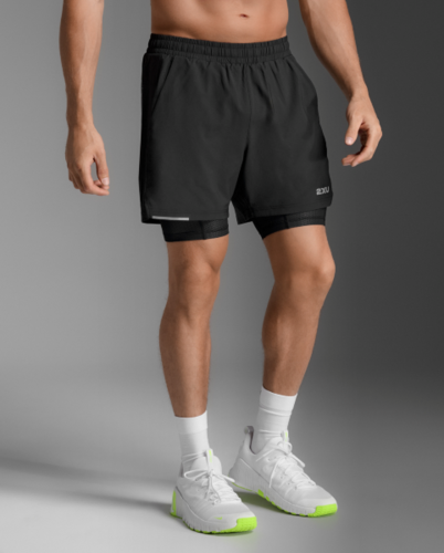 מכנס ריצה Aero Mesh 2-in-1 5 Inch Short BLK/SRF
