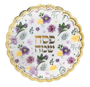 צלחות נייר פסח גדולות דגם
