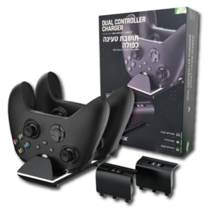 Xbox Series SparkFox Black Dual Charger + Batteries מטען זוגי + סוללות נטענות ספארקפוקס