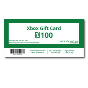 XBOX GIFT CARD 100ILS מייקרוסופט