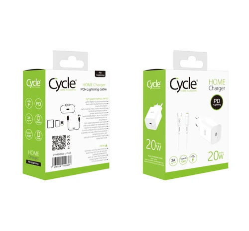 מטען קיר מהיר CYHPD20W-L PLUS 20W עם יציאת PD + כבל Lightning/אייפון