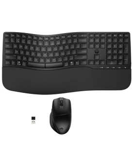 סט מקלדת ארגונומית ועכבר אלחוטיים HP 680 Comfort Dual-Mode