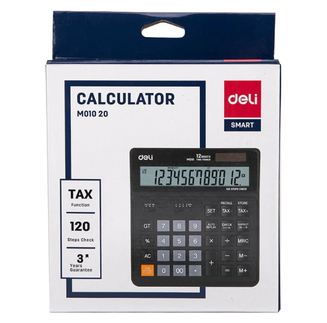 מחשבון גדול deli EM01020 TAX
