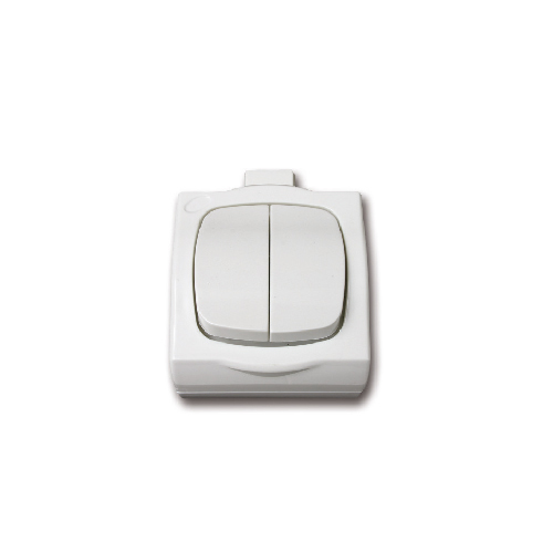 מפסק כפול YARDEN בצבע לבן מתח/זרם 230V/10A FETAYA