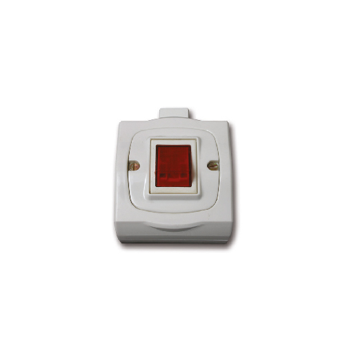 לחצן מדרגות מואר רוקר YARDEN בצבע לבן מתח/זרם 230V/16A FETAYA