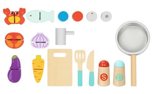 סט משחק המטבח שלי 24 חלקים מעץ