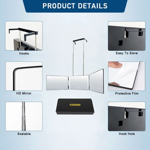 מראה עצמית משולשת עם תאורה STERNIK SELF MIRROR SK2102