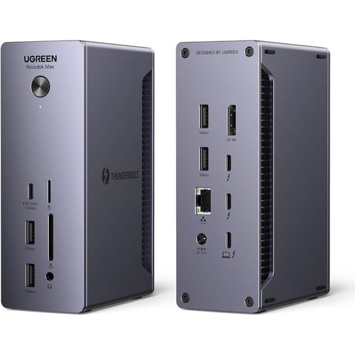 תחנת עגינה UGREEN REVODOK MAX 213 13 IN 1 THUNDERBOLT 4 DC 180W PD שחור