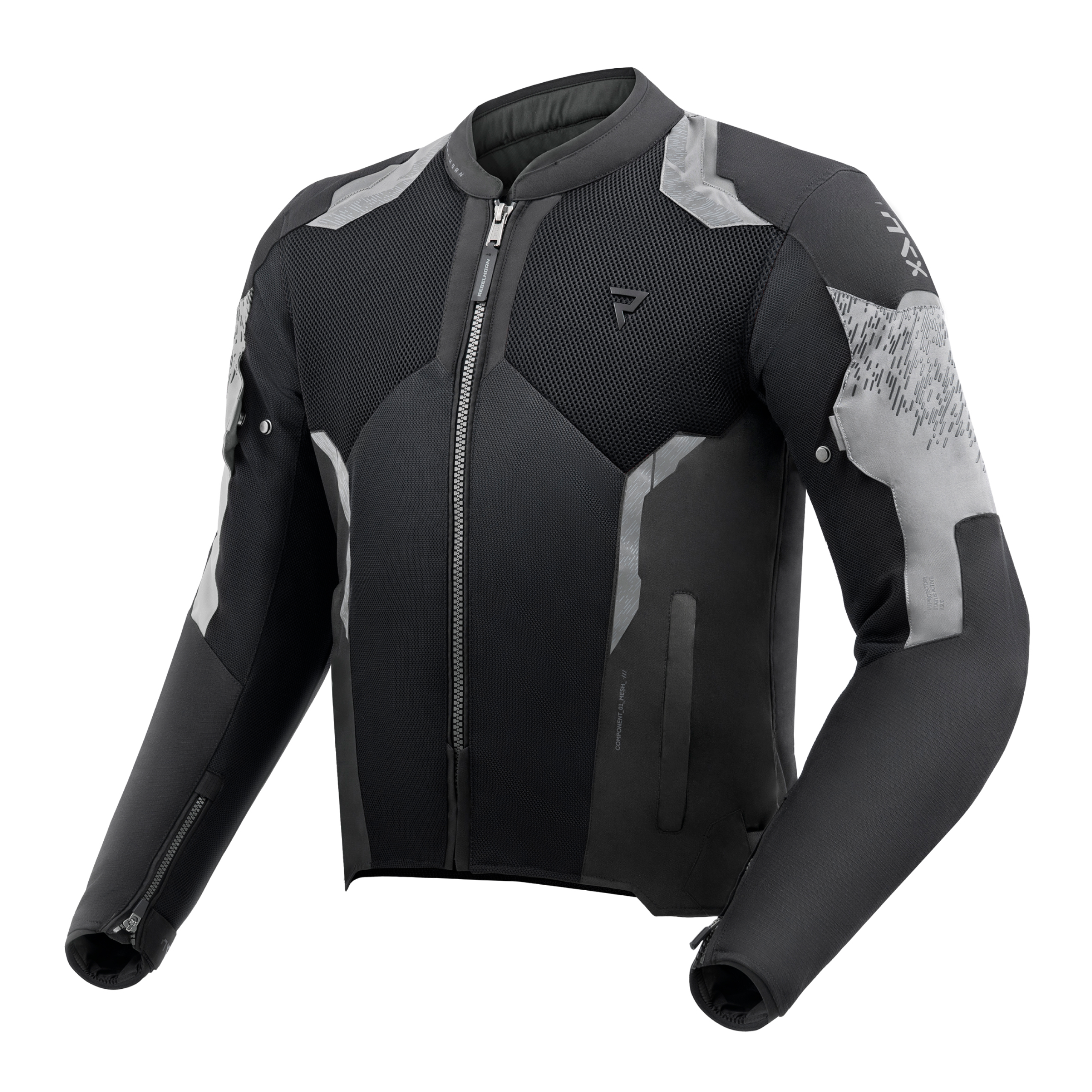 מעיל רב עונתי רבל הורן שחור / אפור - REBELHORN JAX JACKET