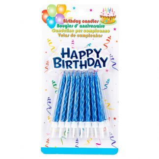 מארז נרות + שלט HP צבע כחול 16 י