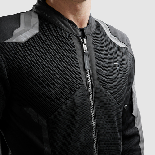 מעיל רב עונתי רבל הורן שחור / אפור - REBELHORN JAX JACKET